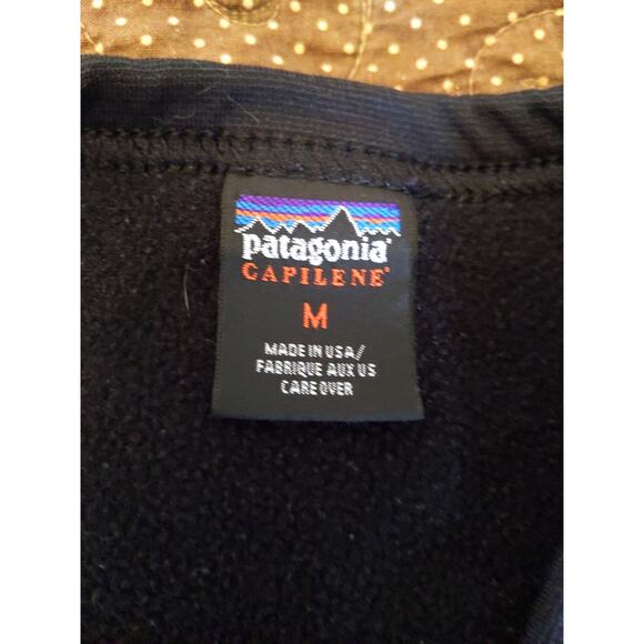 Patagonia Capilene Performance Black Base Layer Thermal Top Men Medium Gorpcore - Picture 5 of 7